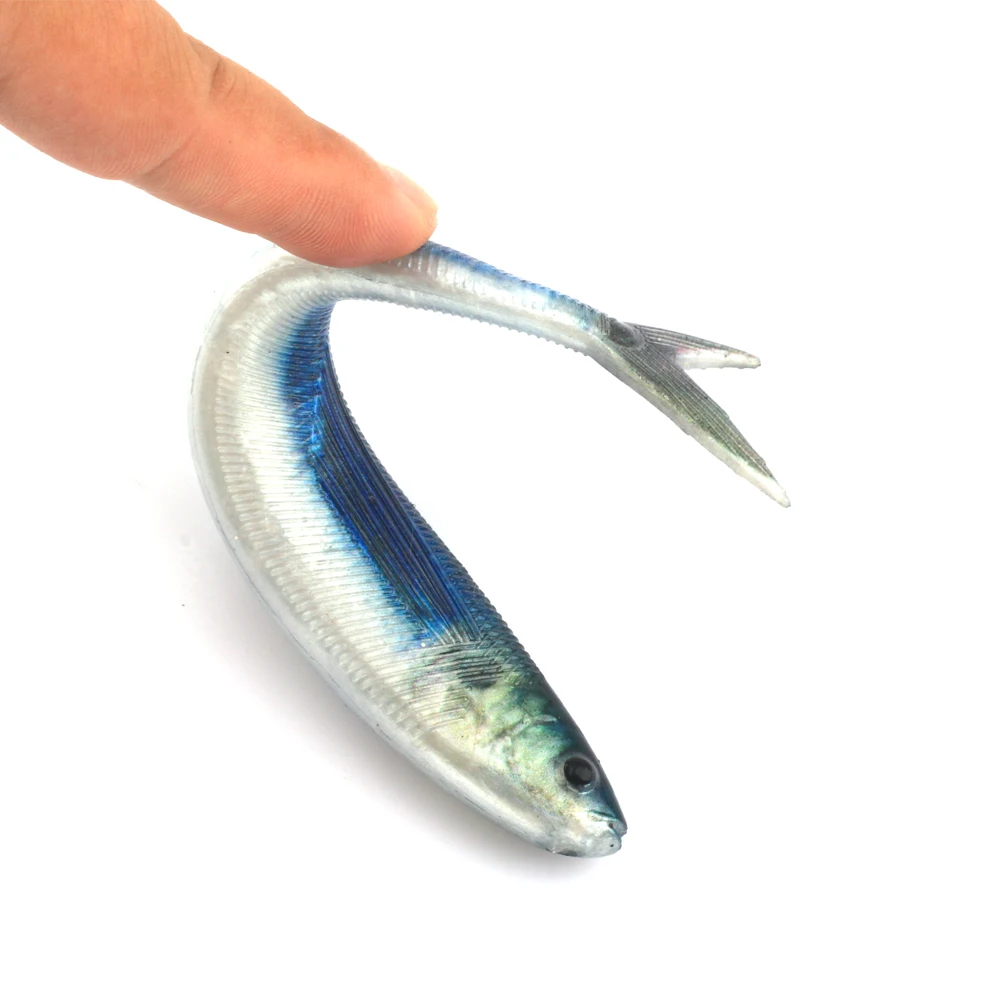 2PCS 11g/12.5cm  21.5g/16cm 3D Fishing Trolling Tuna Mackerel Seawater Bait Lures Soft Plastic Lure Swimbait For Bass Fishing