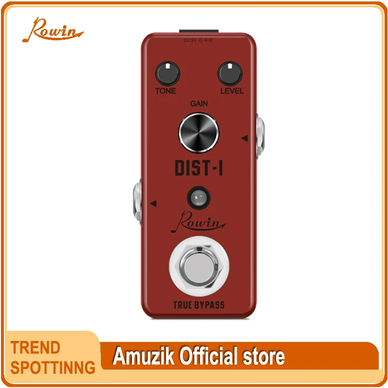 

Педаль искажения Rowin-Guitar, реалистичный Винтаж, Британский усилитель, туманные педали, эффект искажения с высоким коэффициентом усиления, DIST-I