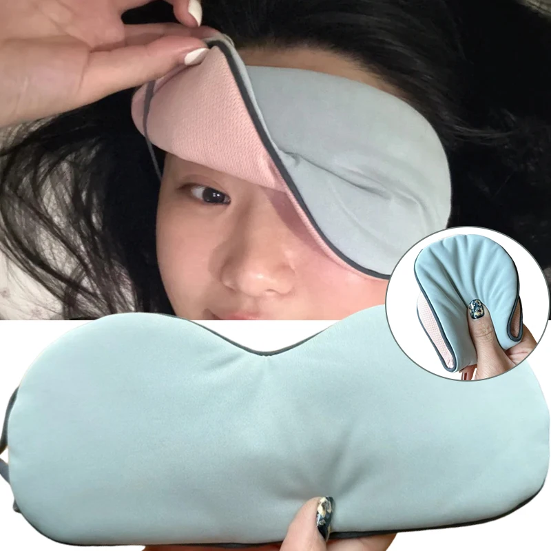 Ice Silk Dual‑Sided Sleep Eye Mask Double-sided Warm & Cool Breathable Light Blocking Blindfold Portable Travel Eyeshade