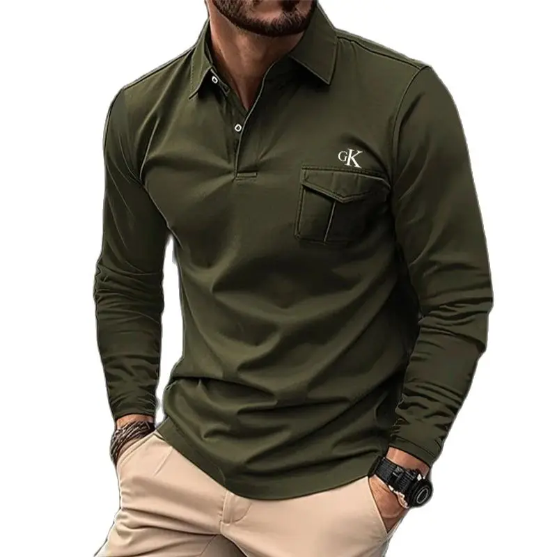 Spring/Summer New Men's Shirt Loose, Casual, Breathable, High Quality Sports Polo Collar Shirt