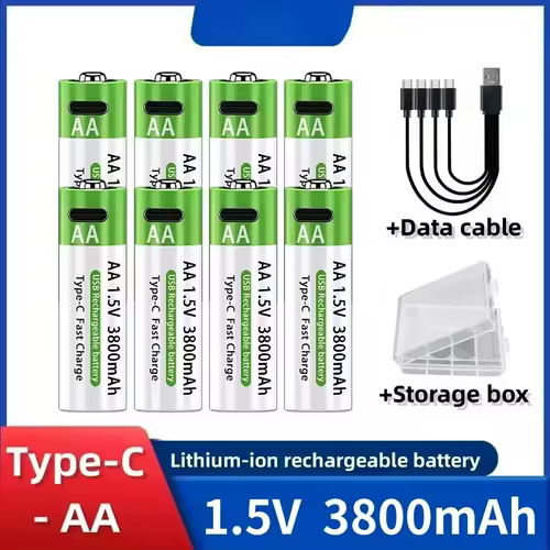 2025NEW Lithium-Ion Battery Type-C Rechargeable High-Capacity Battery AA&AAA Battery For remote control, mouse, electric toys - Image 10