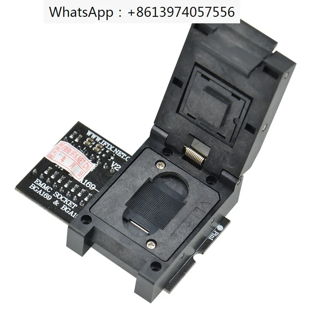 

Original RT-BGA169-01 BGA169 / BGA153 EMMC Adapter V2.3 v2.5 With 3pcs BGA Bounding Box For RT809H Programmer Best Quality