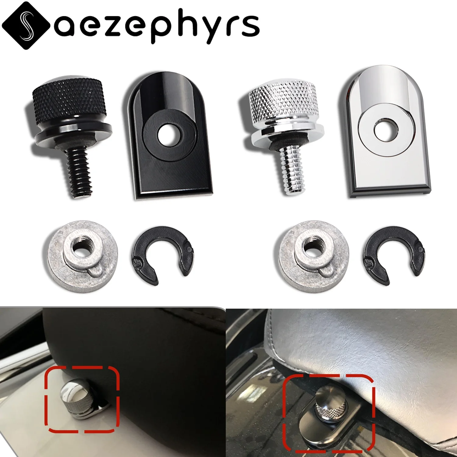 Kit de montaje con tornillo y tuerca para el asiento del guardabarros trasero de motocicleta para Harley Touring Sportster XL883 Iron 1200 Softail Fat Boy Dyna Street Bob Road King Street Glide Fat Bob Electra Glide