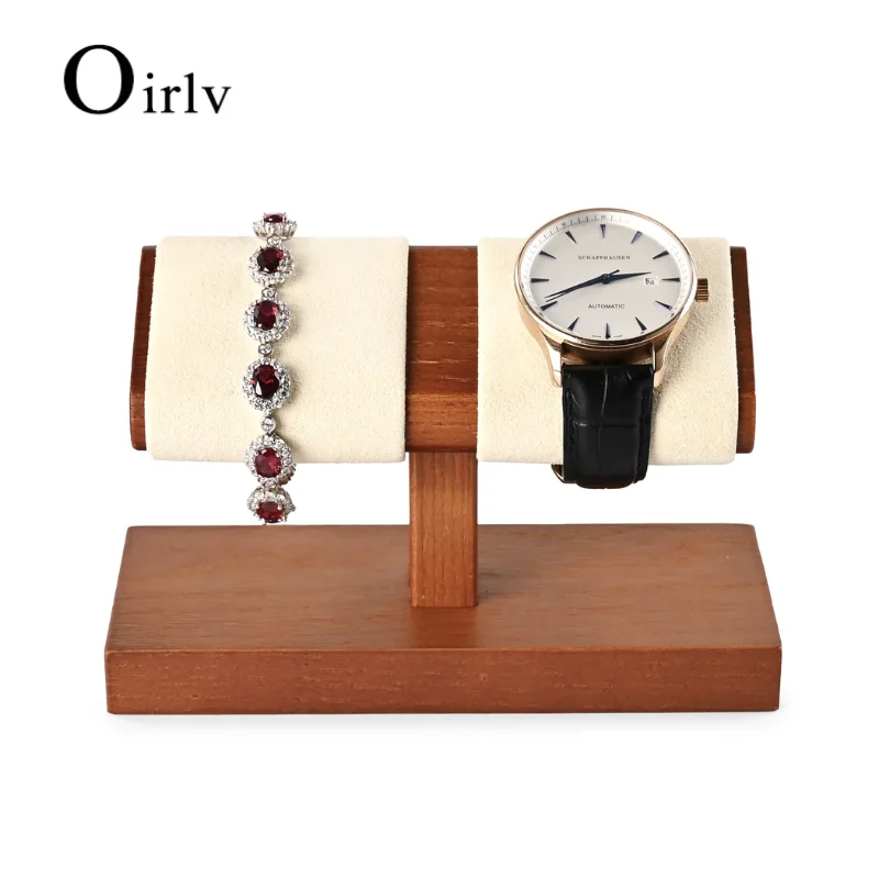 oirlv-木製時計ブレスレットスタンドレザーハイエンドジュエリーディスプレイネックレスアクセサリー卸売ビジネスリングオーガナイザー