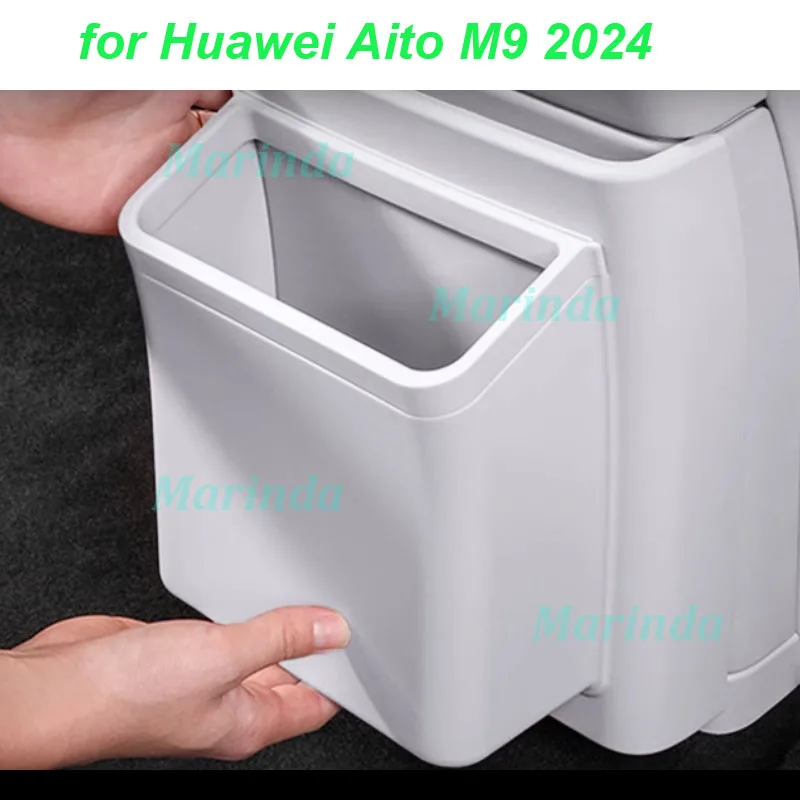 Car Rear Row Refrigerator Trash Can for Huawei AITO M9 2024 Rear Air Conditioning Outlet Anti-kick Cover Interior Accessories