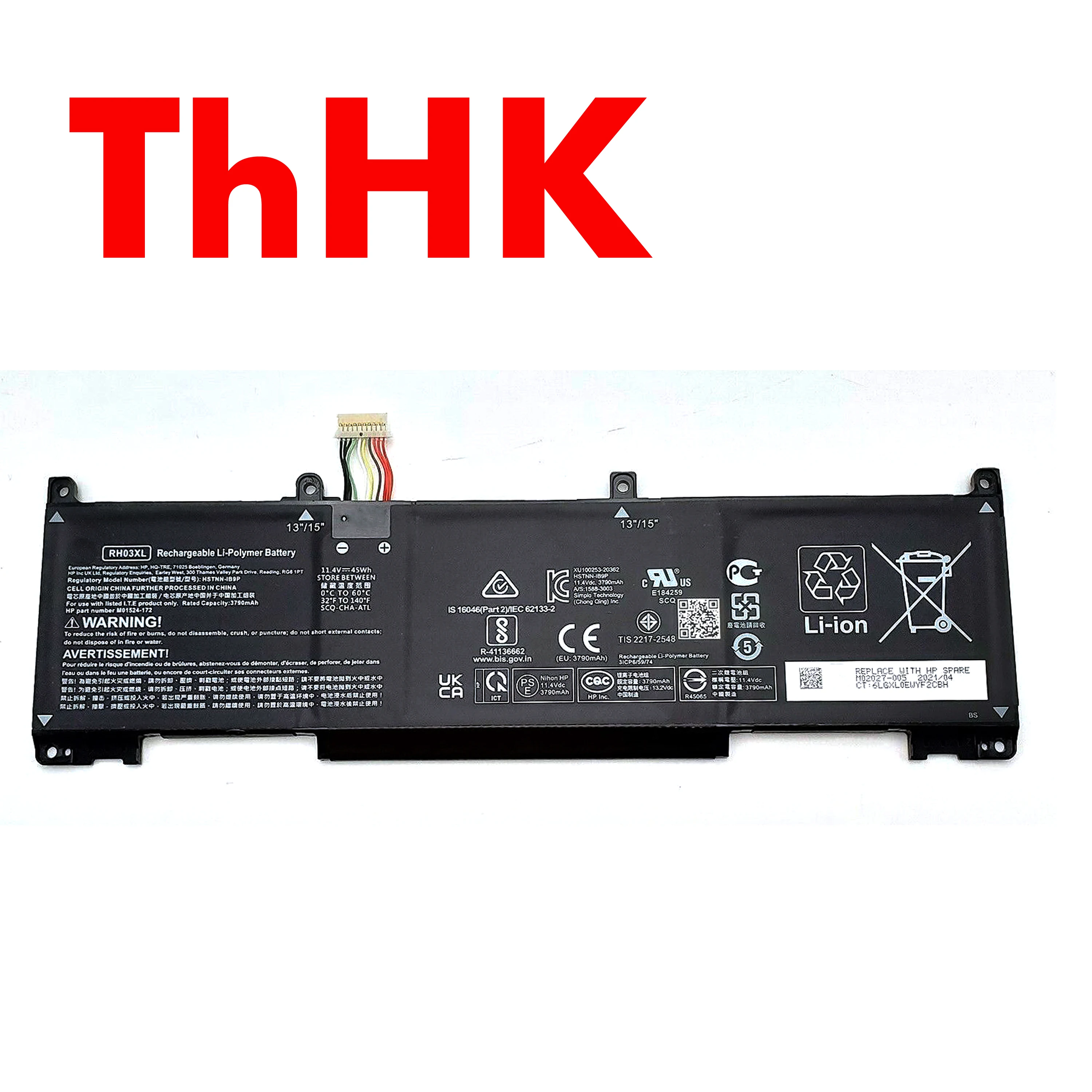 Genuine Original  RH03XL HSTNN-IB9Q M01524-172 M02027-005 Battery For HP ProBook 430 440 450 630 640 650 G8 203F4EA G8326S8P