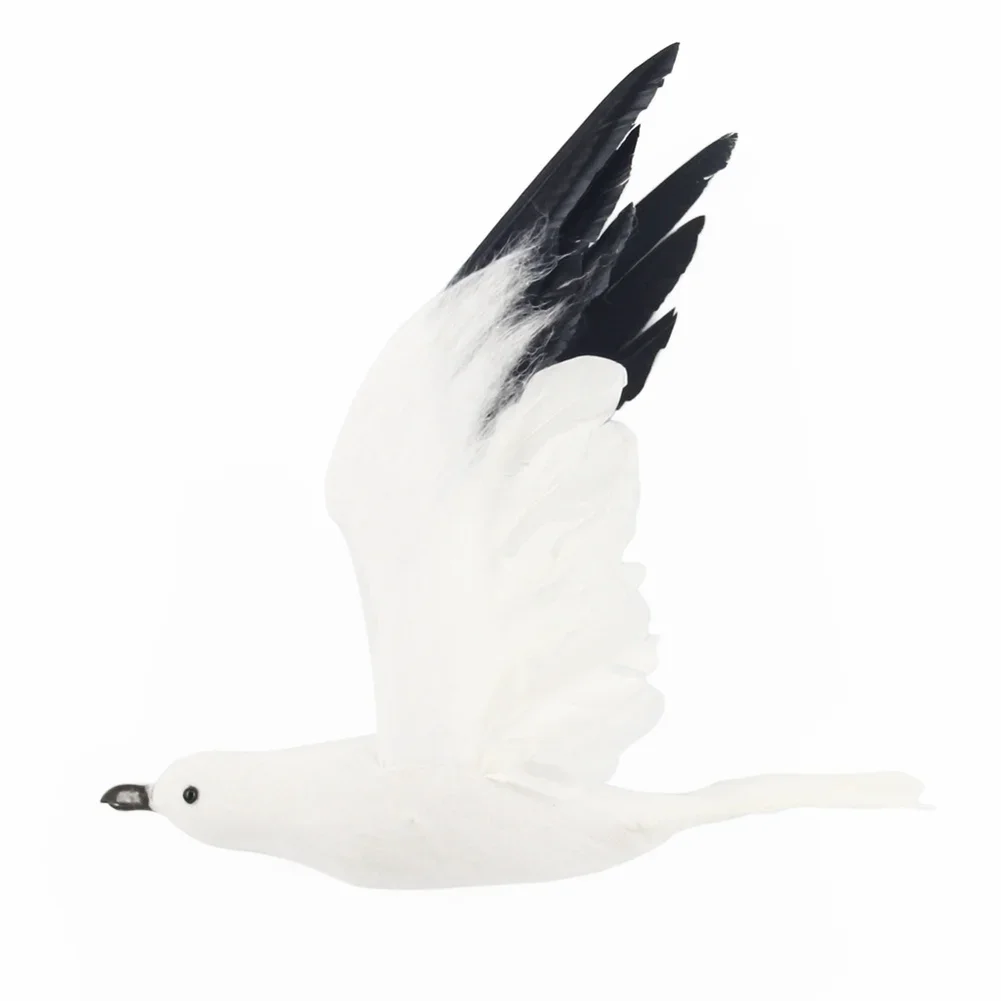 Seagull hanging ornament with artificial feathers for wedding party home decor and educational displays 32 33 6cm