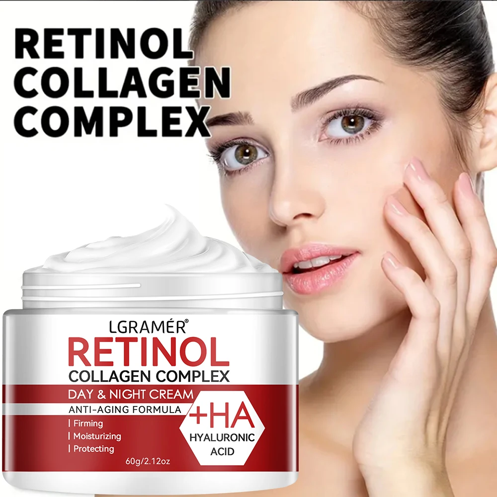 LGRAMER Retinol Cream Improves Skin Quality, Moisturizes Skin, Smooths Wrinkles and Creates A Radiant Complexion