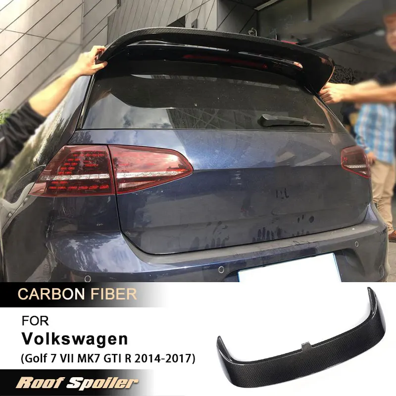 

Car Rear Roof Spoiler Wings for Volkswagen Golf 7 VII MK7 GTI R 2014-2017 Rear Spoiler Window Trim Wing Lip Carbon Fiber FRP