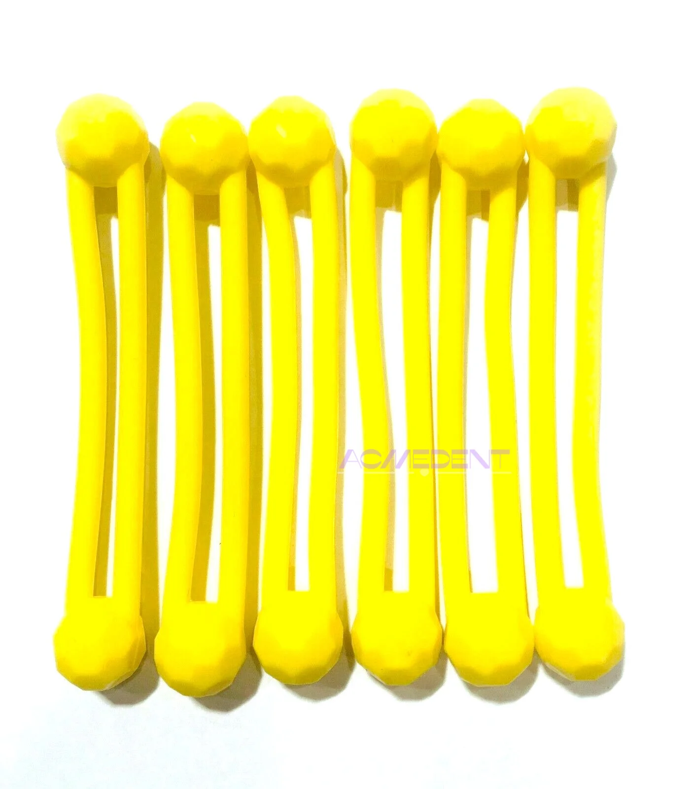 Pro-Ties Dental Instrument Silicone Ties Autoclavable Up To 275F, Yellow 6/Pack