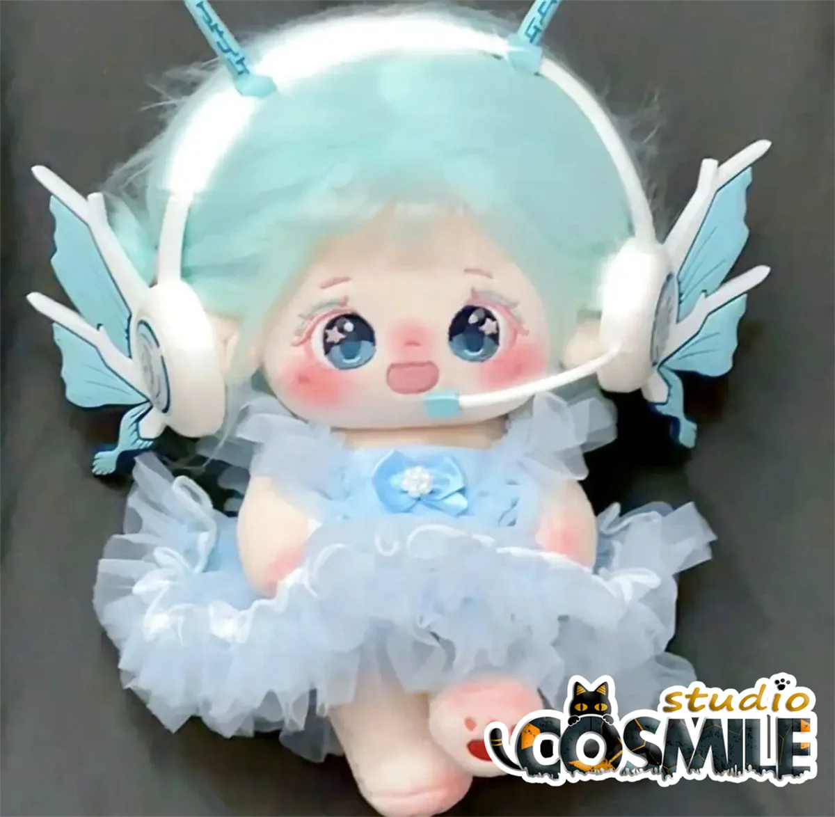 Anime Kpop Star Idol Girl Group Cute Kawaii Green Twist Braids Bunches Hair Stuffed Plushie 20cm Plush Doll Body Gift WQ
