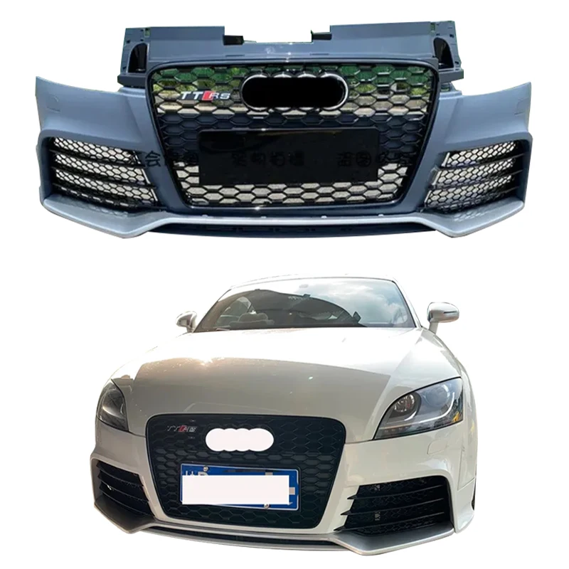 High Quality Auto Parts TT 8J Upgrade to TTRS Front Bumper with Grille for audis TTRS Bodykit 2008-2014