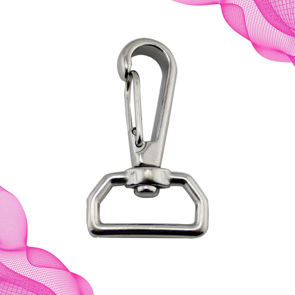 

2Pcs Spring Hook Carabiner Buckle Stainless Steel Safety Luggage Accessories Gourd Shape Screwgate Locking Durable Lightweight