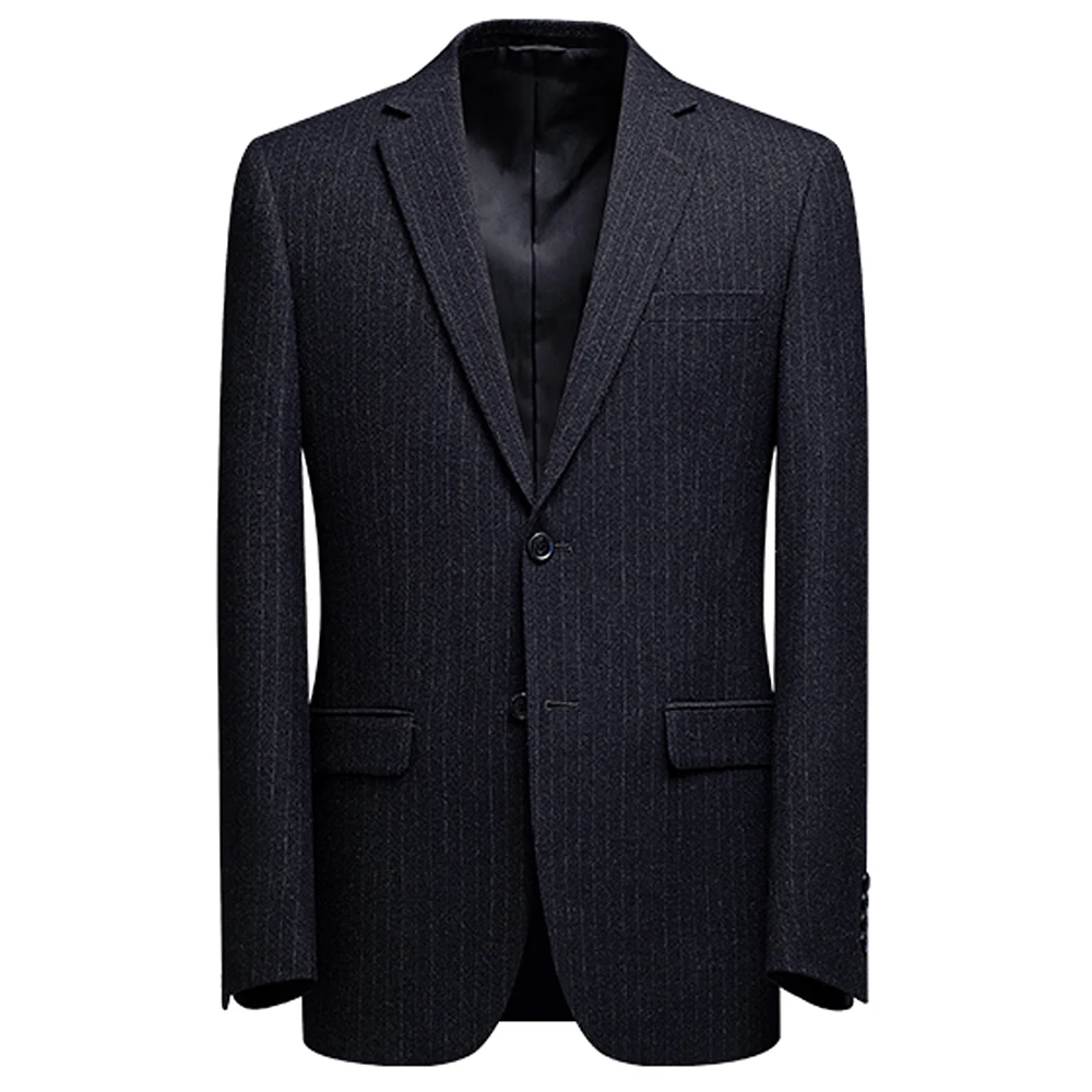 

Men's Stripe Blazer Two Buttons Notch Lapel Coat for Graduation Party