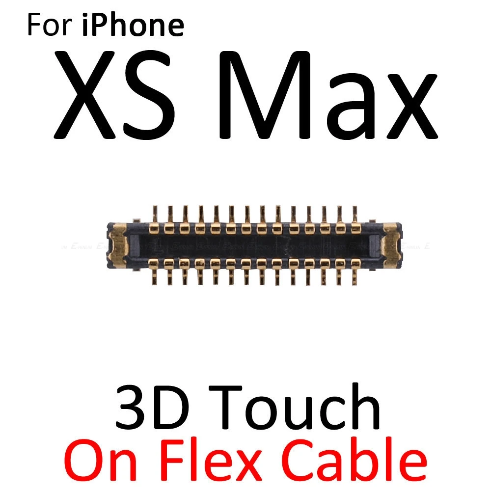 2pcs\\lot Inline FPC Connector For iPhone X XR XS Max LCD Display 3D Touch Screen On Logic Motherboard Flex Cable Mian Board