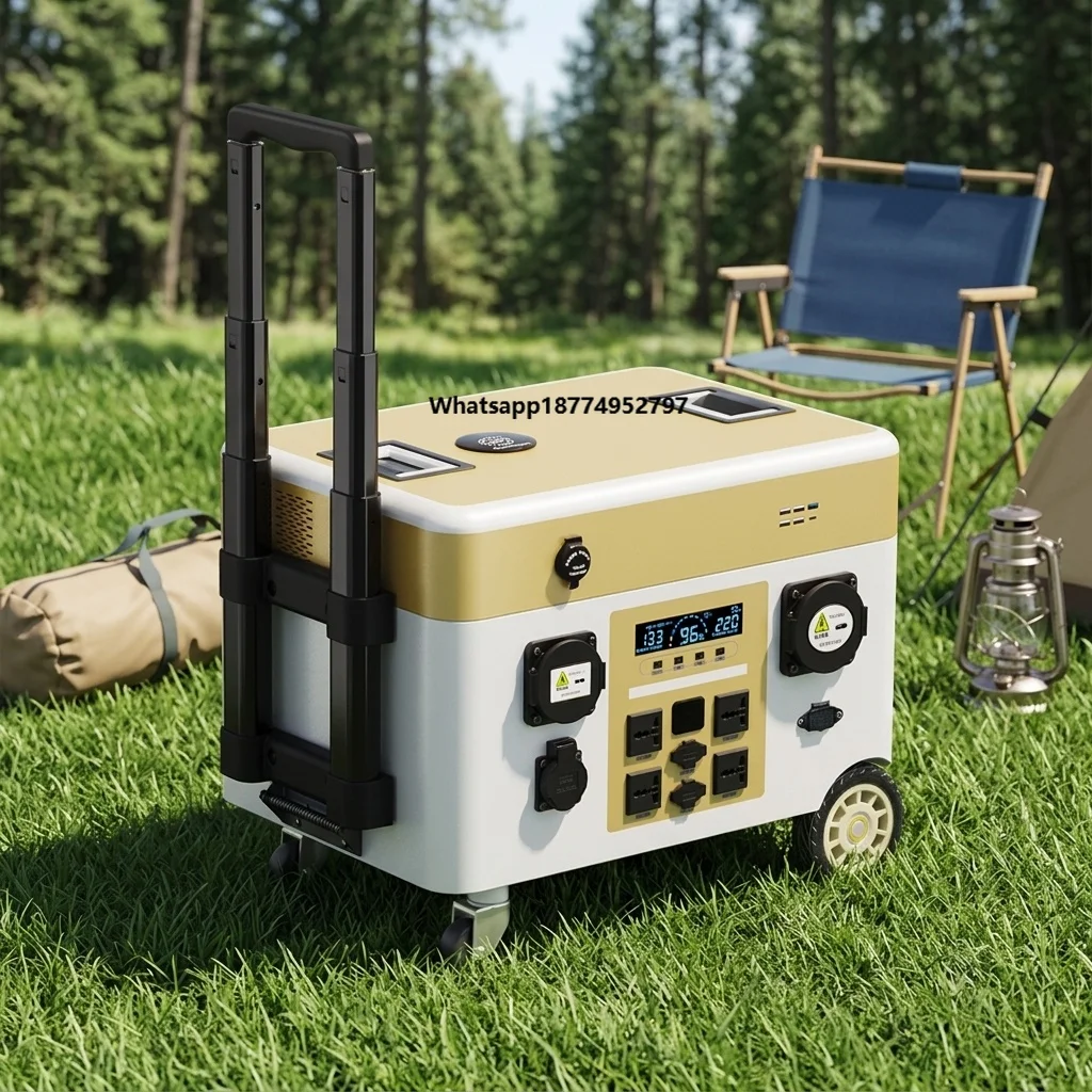 5000Wh Portable Solar Generator Solar Panel Car Charging High Backup Station Mobile Home Electric Van Camping 6000W Power Supply