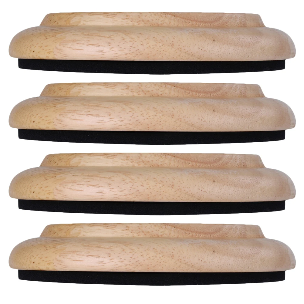 

4pcs Mat Wood Feet Solid Caster Dustproof Leg Mini Sound Insulation Anti Skid Shockproof Practical Gift Learners Caster Cups