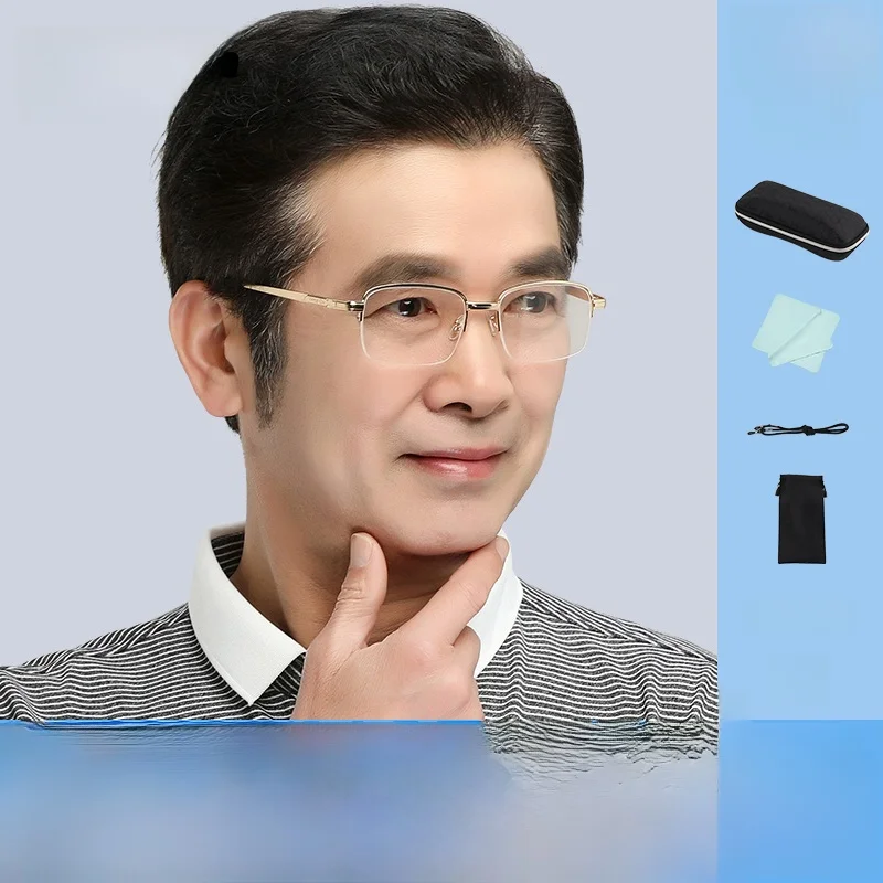 天然クリスタルストーンメガネメンズフラットライトプロテクション高精細東海ホワイトクリスタル快適でファッショナブルなメガネ