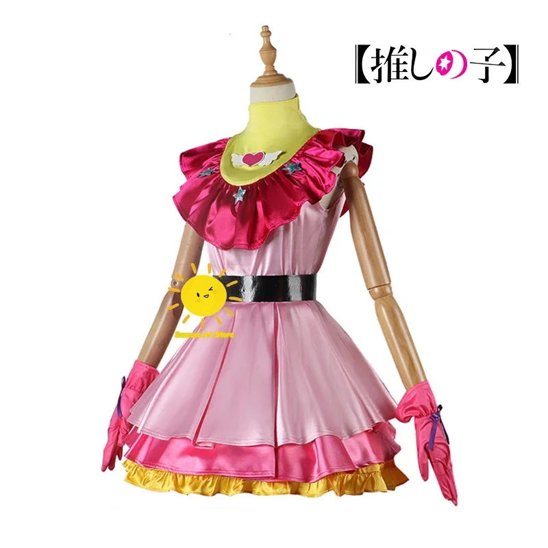 Anime Hoshino Ai Cosplay Fantasias para Mulheres e Meninas, OSHI NO KO Uniforme, Vestido Lolita, Peruca Roxa, Festa de Halloween, Cos