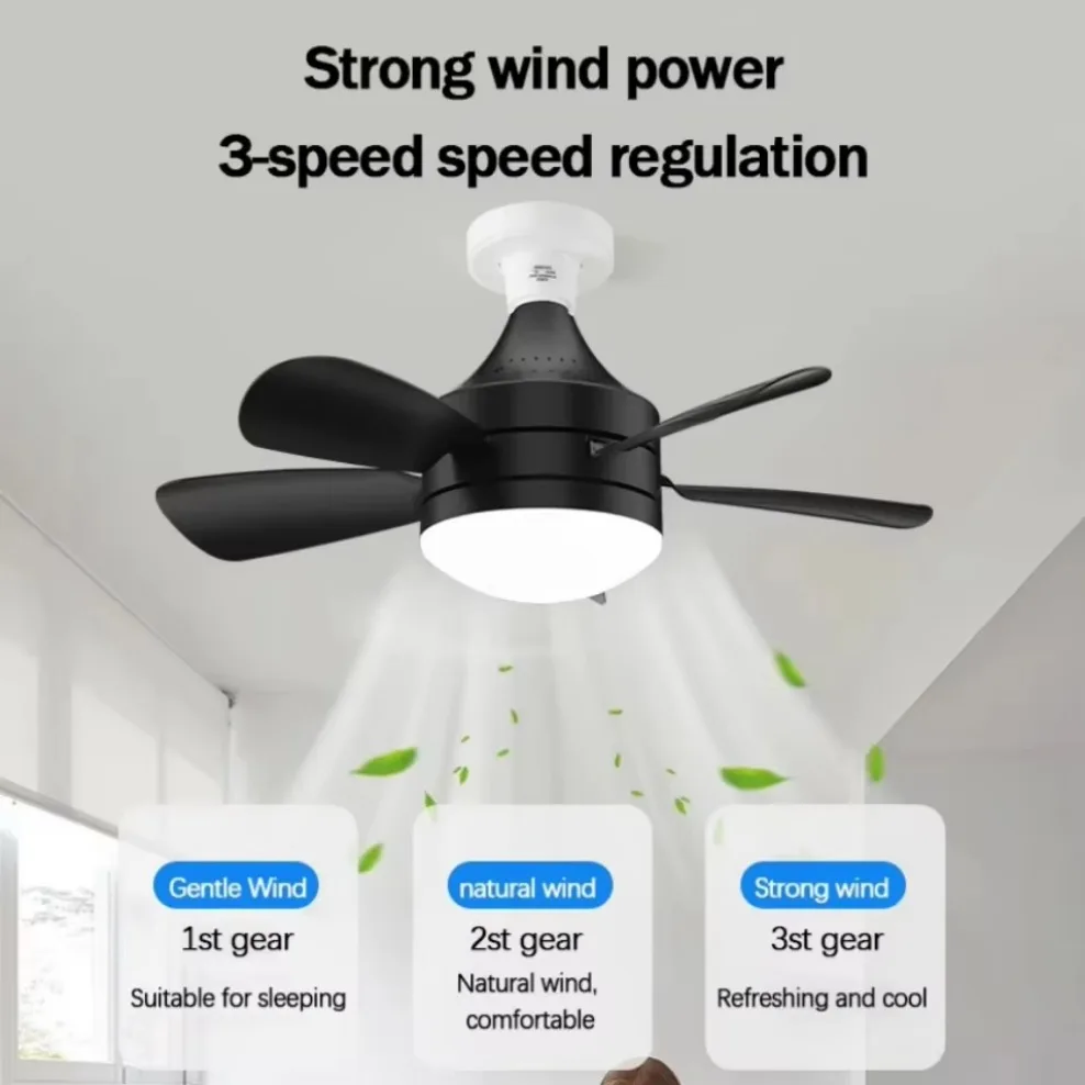 35W LED Ceiling Fan Light with Remote Dimming Function E27 LED Light Fan Intelligent Silent Ceiling Fan for Bedroom Living Room