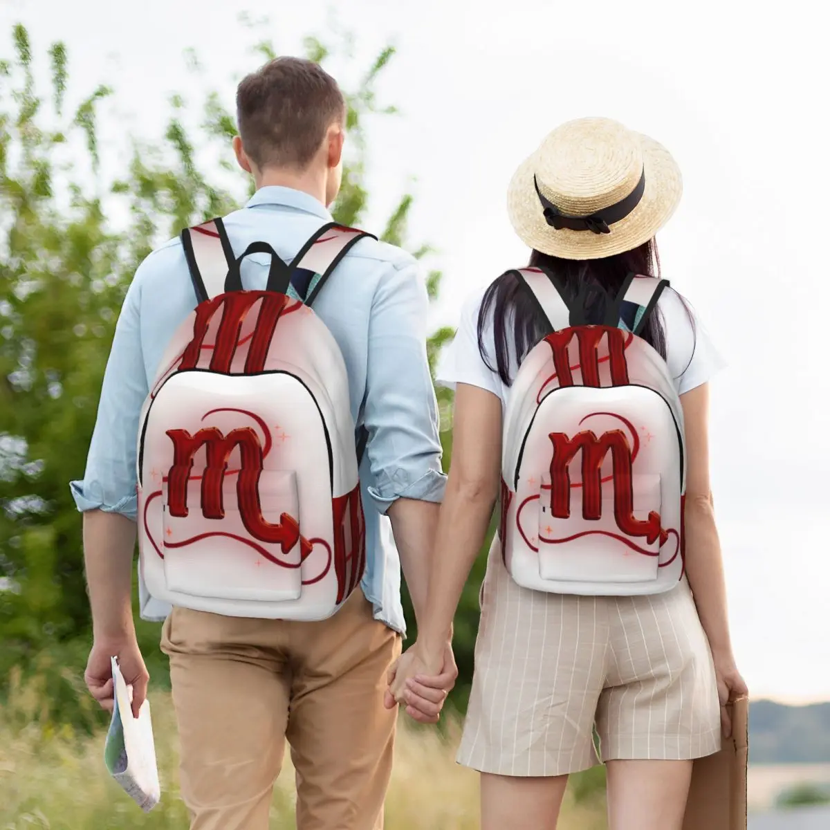 

Scorpio Zodiac Star Sign Y2K Neon Backpack Student Boys Girls BookBag Kids School Bag Computer Shoulder Bags for Men Women