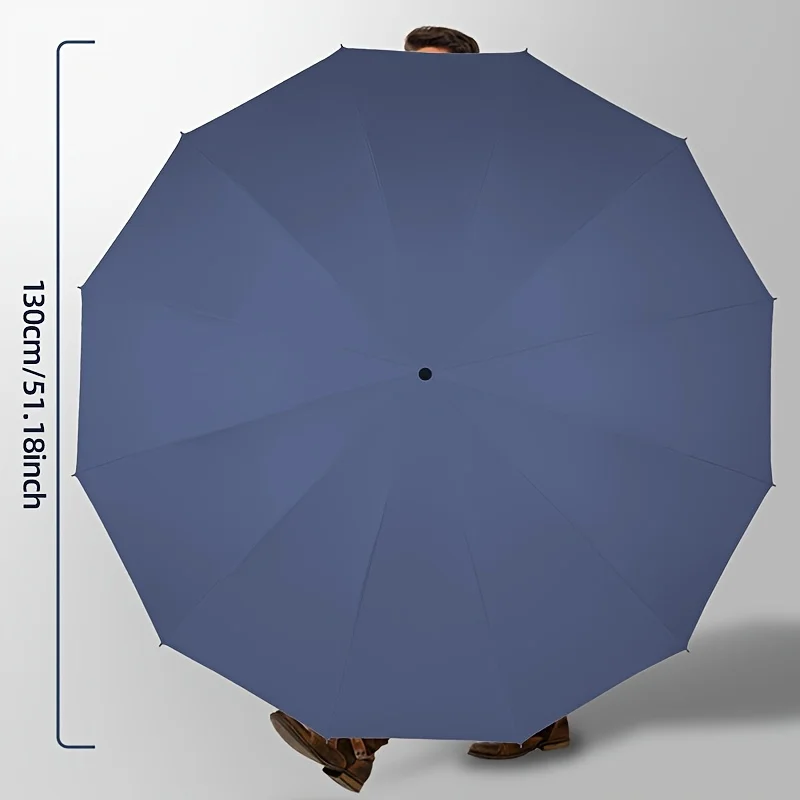 

Super Large 130CM Business Folding Men Umbrella, Windproof Strong, Waterproof Sunproof Sunshade Uv Big Umbrellas