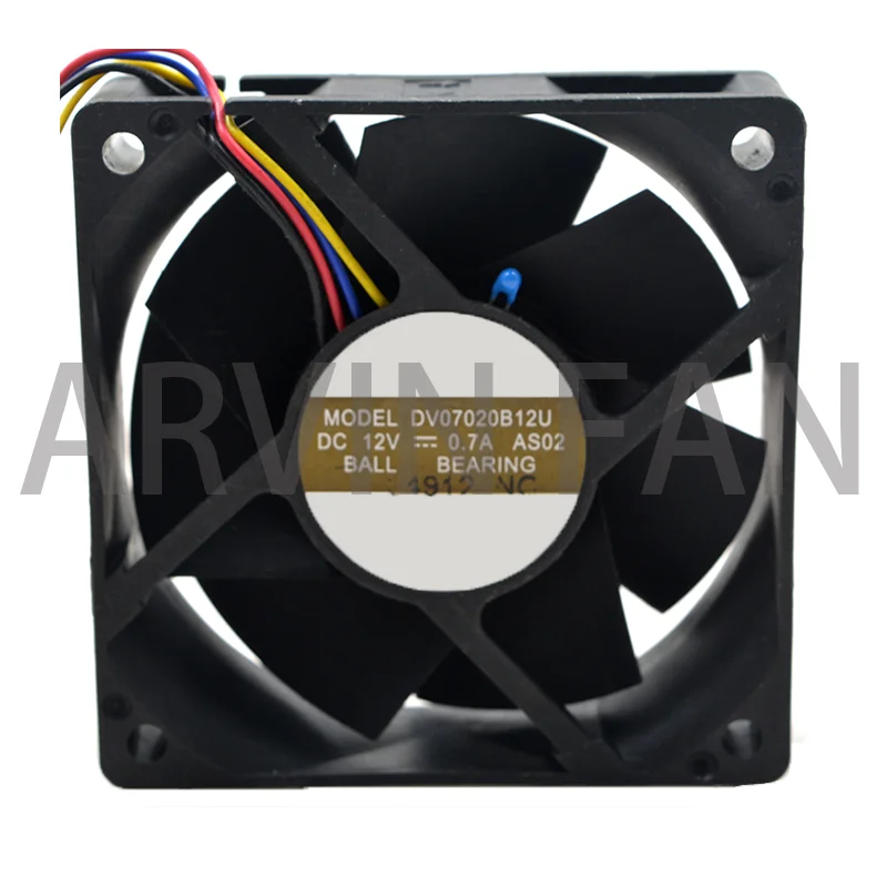 

Original DV07020B12U 7020 70mm 7cm DC 12V 0.7A Dual Ball Bearing Fan Server Inverter Cooling Fan