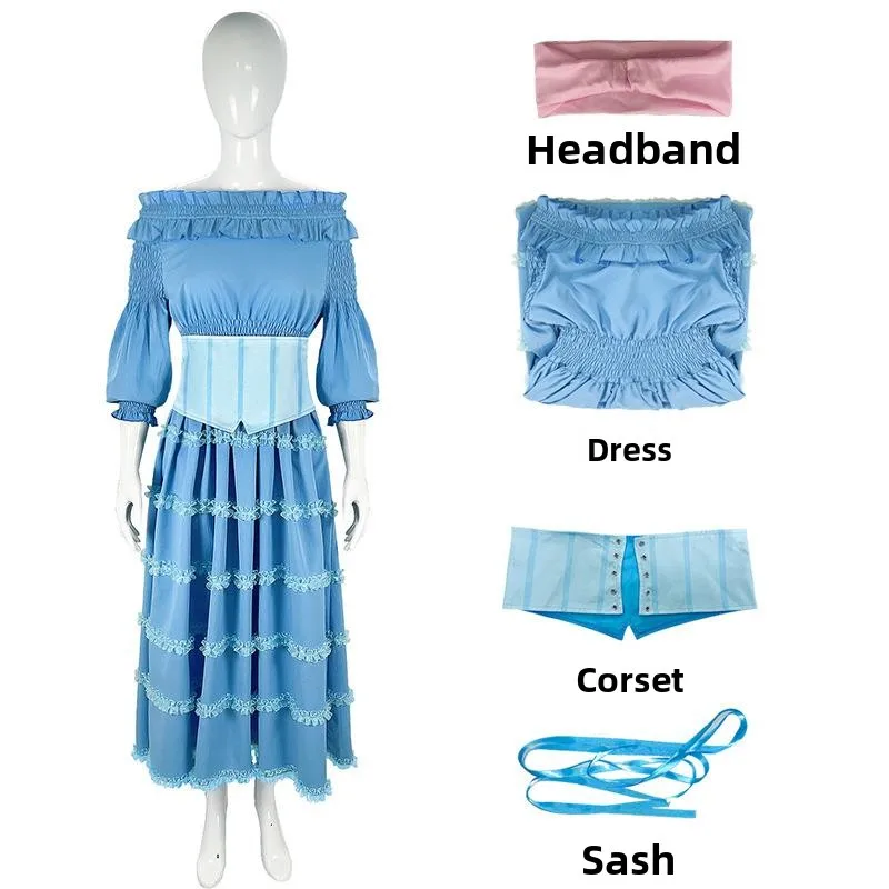 زي حورية البحر الصغيرة Princ Dr Cartoon orm loween Par الملابس التقليدية النسائية أداء المسرح