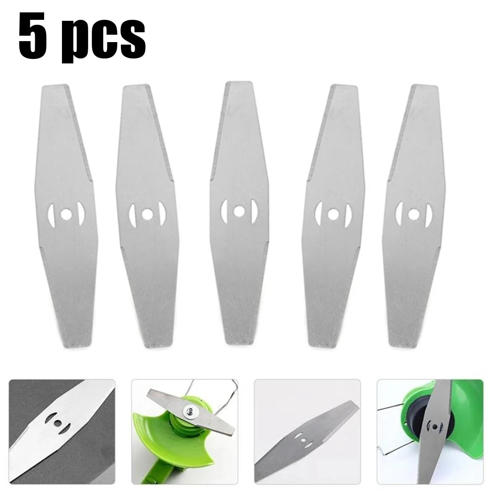 

150mm Metal Grass String Trimmer Head Replacement Saw Blades Lawn Mower Fittings 5pcs Slotted Knife-Garden Tool Part