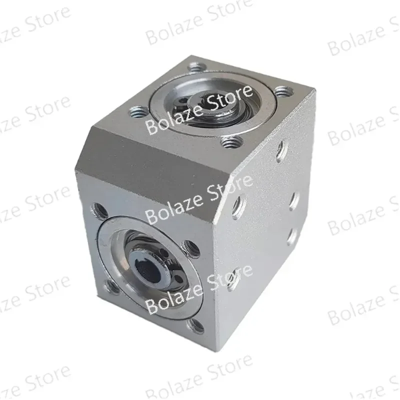 6MM Output Hole Type High Precision Right Angle Steering Gearbox 1 Module 20 Teeth Commutator Gear 2000RPM Aluminum Alloy Shell