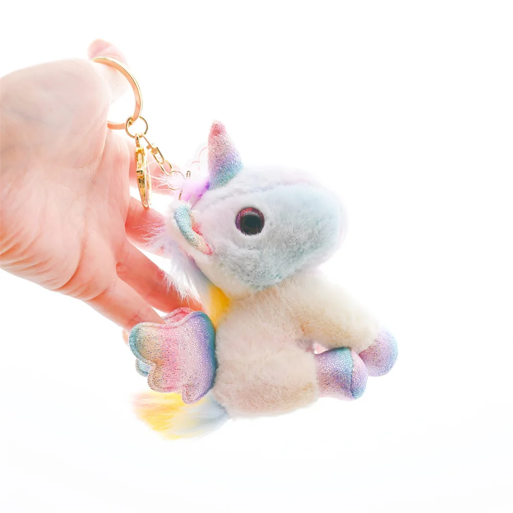 Mini pluche eenhoorn knuffels eenhoorn feestartikelen bulk speelgoed DIY pluche sleutelhanger knuffeldier voor kinderen partij gunst