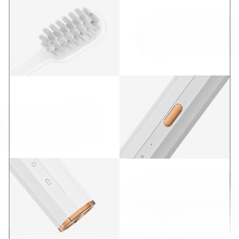 فرشاة أسنان ذكية مغناطيسية للإرتفاع بالموجات الصوتية قابلة لإعادة الشحن عبر USB وشعيرات ناعمة مقاومة للماء 5 تنظيف #6