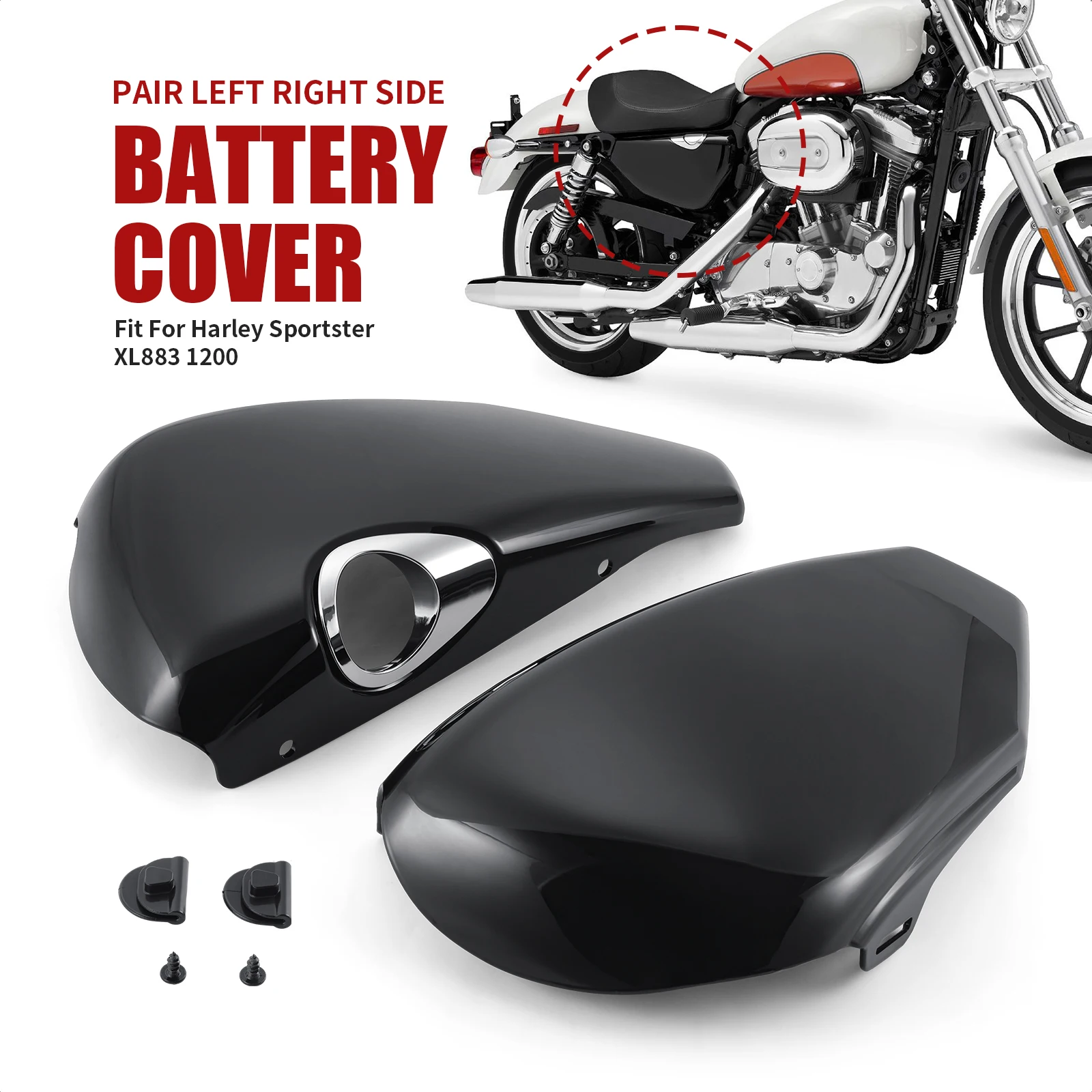 Motorcycle ABS Plastic Saddle Shields Air Heat Deflector Cover For Harley Sportster 883 1200 Forty Eight XL 1200 2013