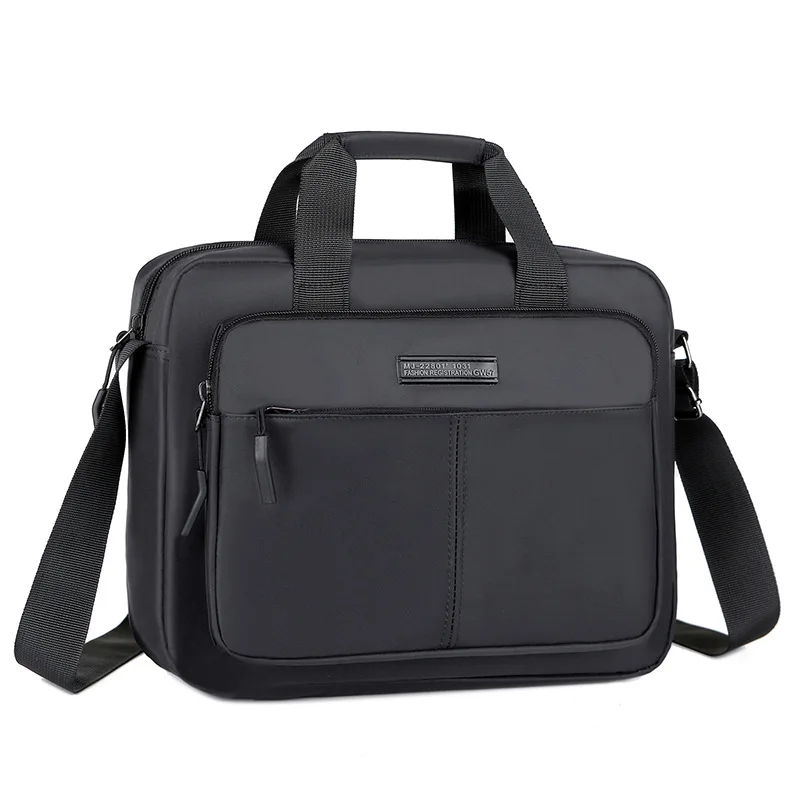 New Men's Large-capacity Horizontal Shoulder Bag Messenger Bag Briefcase Multifunctional Simple A4 Book Handbag Business Bag