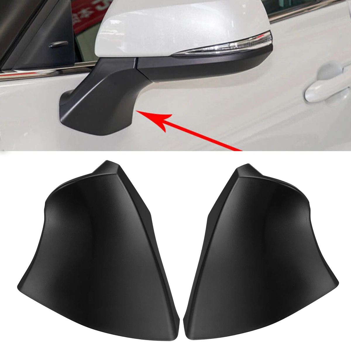 1/2Pcs Front Spiegel Untere Unterstützung Basis Abdeckung Trim Kunststoff Fit Für Toyota Highlander & Hybrid 2020-2023 8794B-0E350 8791B-0E370