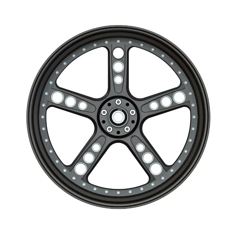 Front & Rear Wheel Black Aluminum Motorcycle Wheels Rim Accessories for 09-later Models Retrofit/Upgrade
