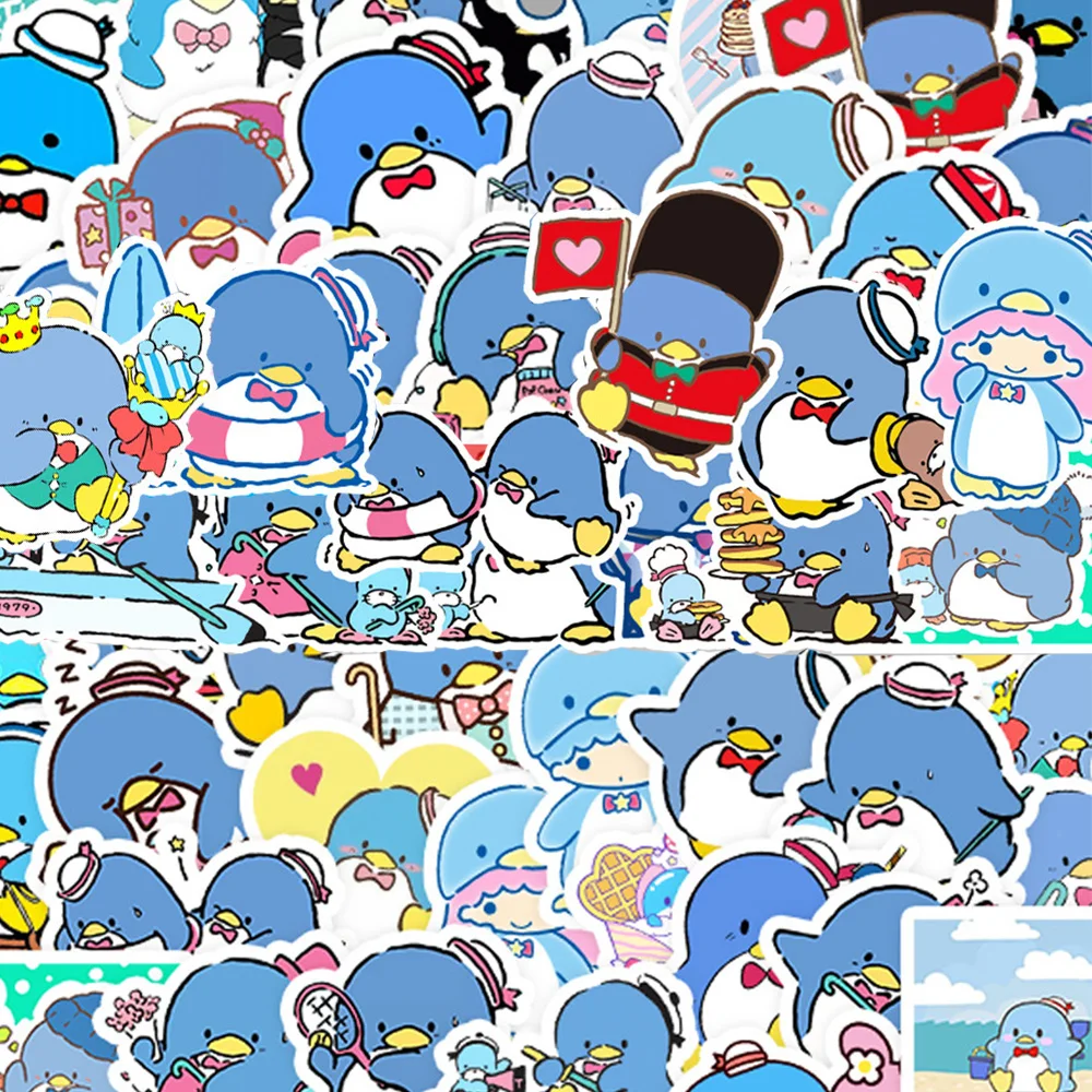 10/30/50 Stück Lustige Tuxedo Sam Cartoon-Aufkleber Niedliche Blaue Pinguin-Anime-Sticker für Skateboard Gitarre Telefon Dekoration Aufkleber-Set