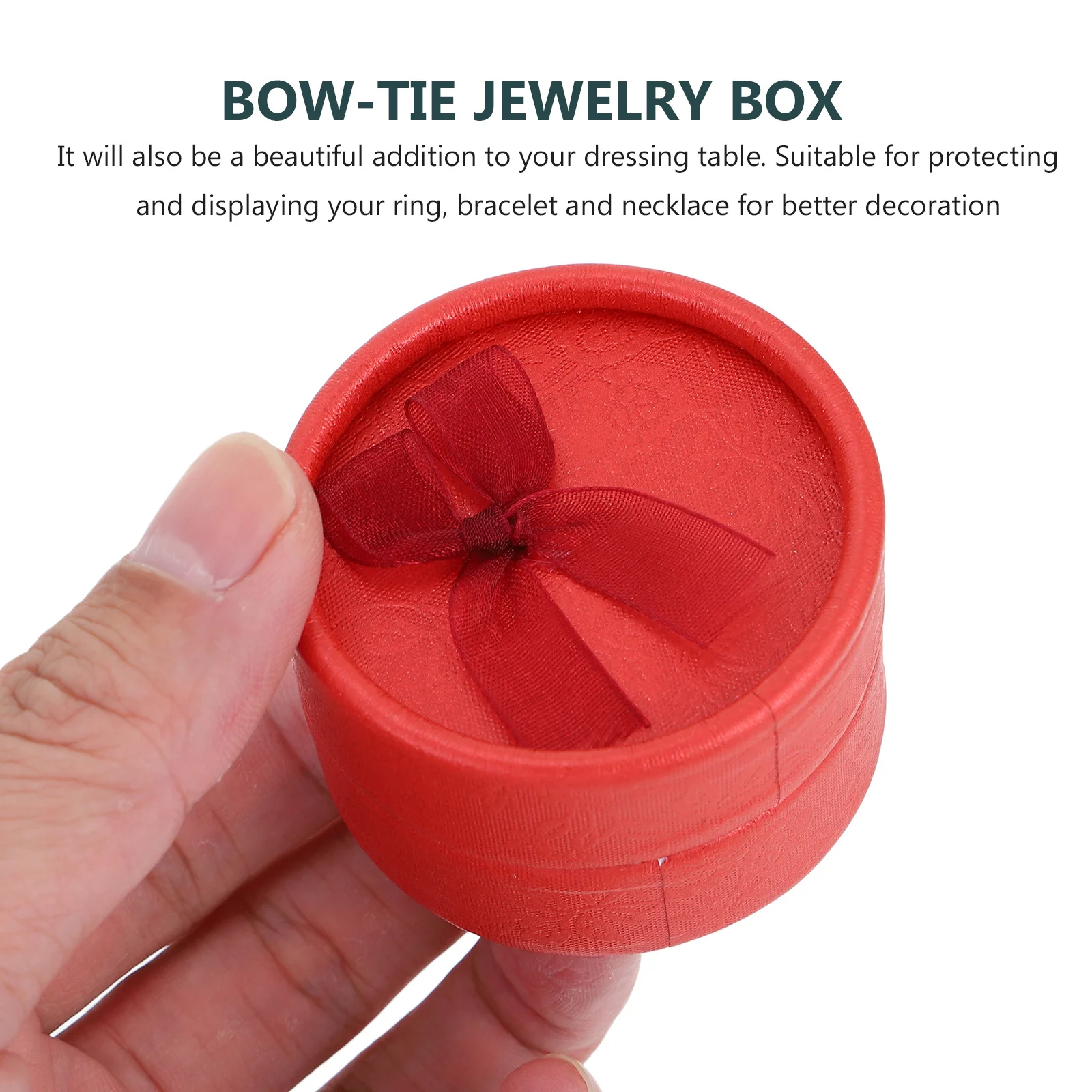 

20Pcs Round Ring Box Jewelry Gift Packaging Bow Tie Earring Necklace Storage Display Case for Home Party Decorative Organizer
