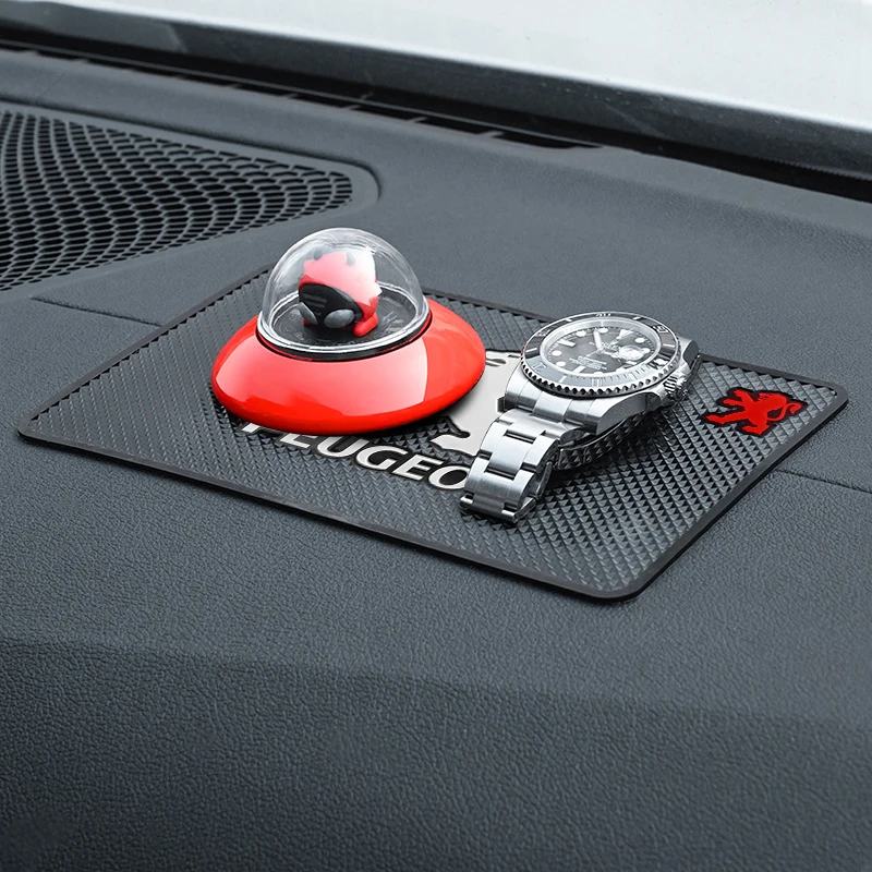 لوحة سيارة سيليكون سجادة ضد الإنزلاق نظارات الهاتف المضادة للانزلاق وسادة لبيجو 308 408 508 RCZ 208 3008 2008 206 207 307 2008 5008