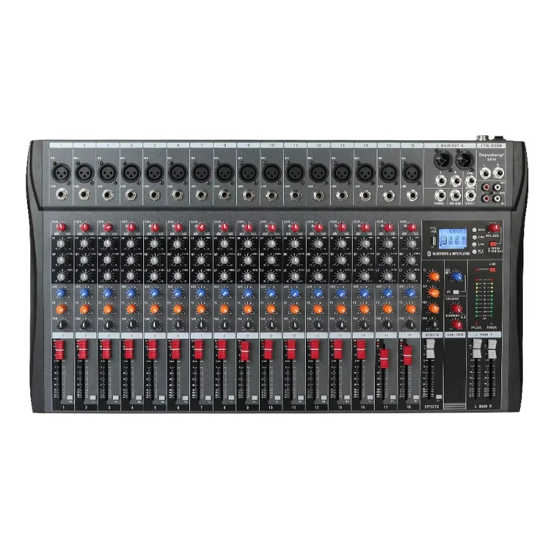 DX16 16 Channel Digital Mixer With Built-in DSP Reverb Effect and  USB Interface  Audio Mixer