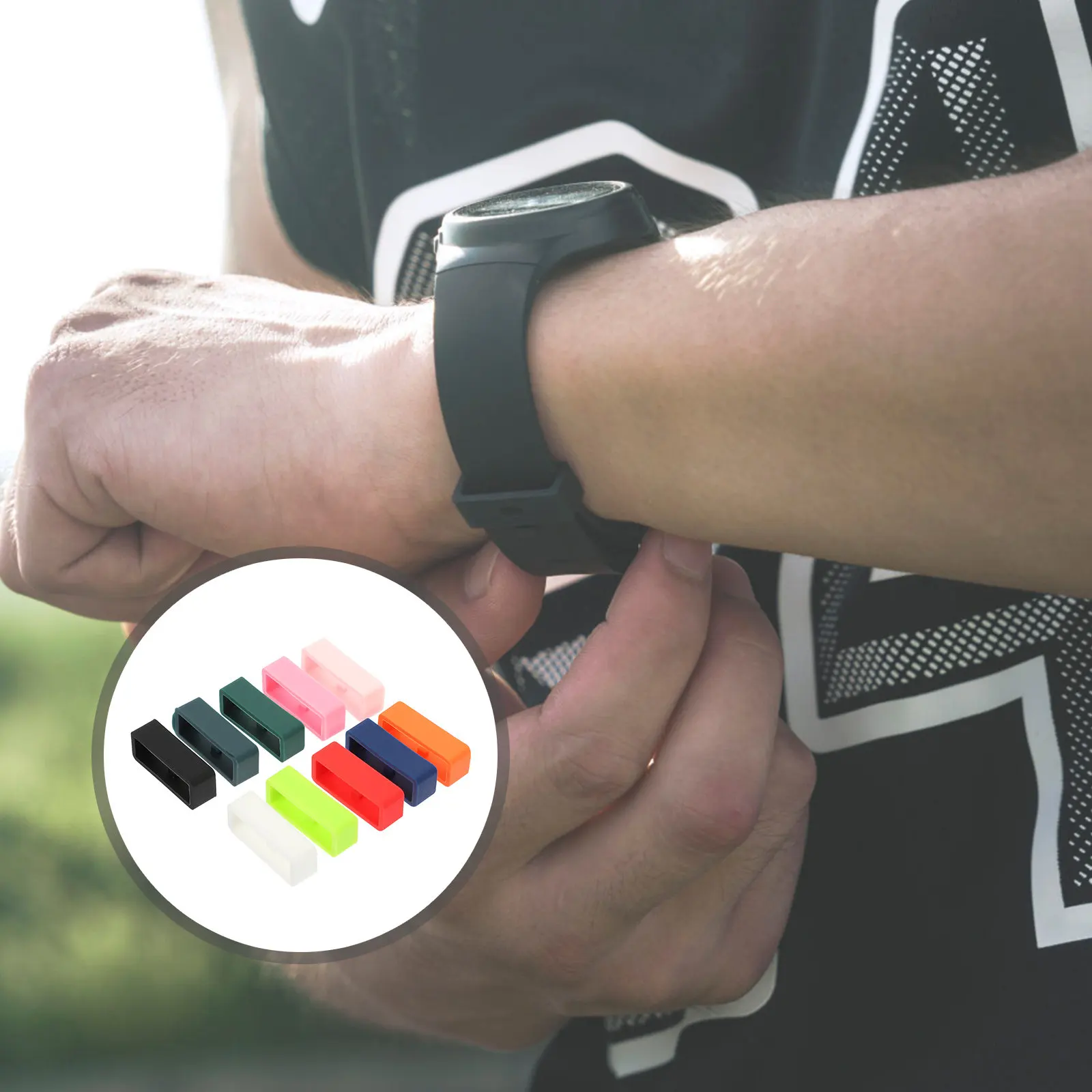 25Pcs Flexible Watchband Keep Loop Silicone Watch Band Holder Retainer Ring for Secure Strap Fixation Comfortable Hand Feel