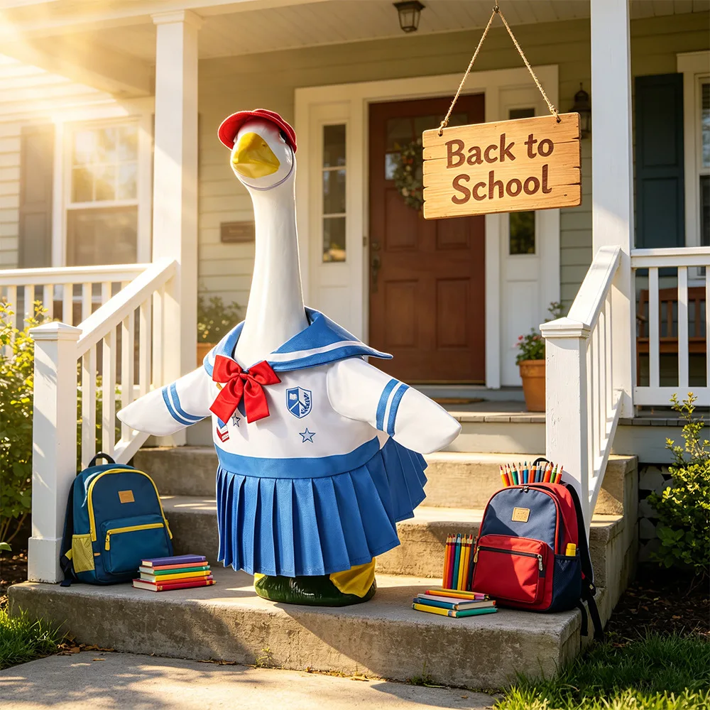 23-inch College Style Goose Costume School Opening Season Porch Goose Clothes