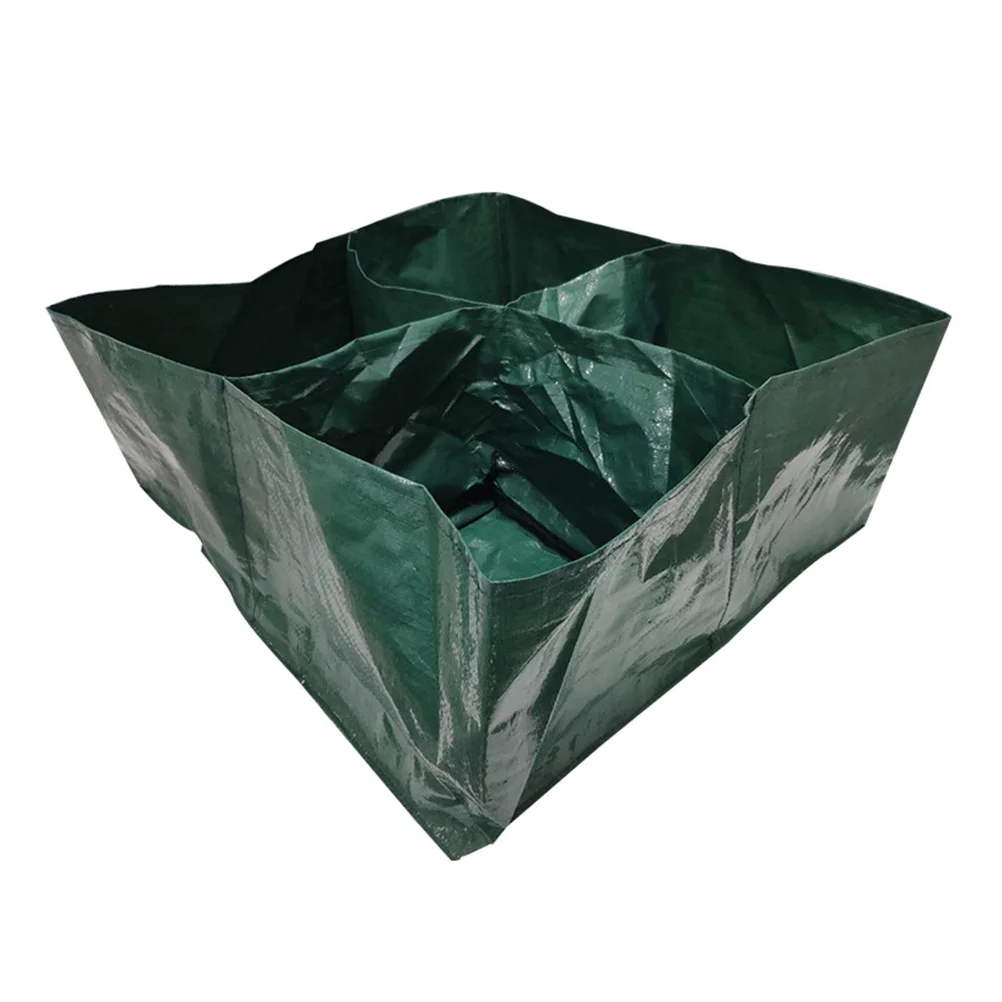 

Portable Large Capacity Plantting Container Vegetable Grow Bag Dark Green Raised Garden Bed Square Pot 50x35cm Nursery Bags