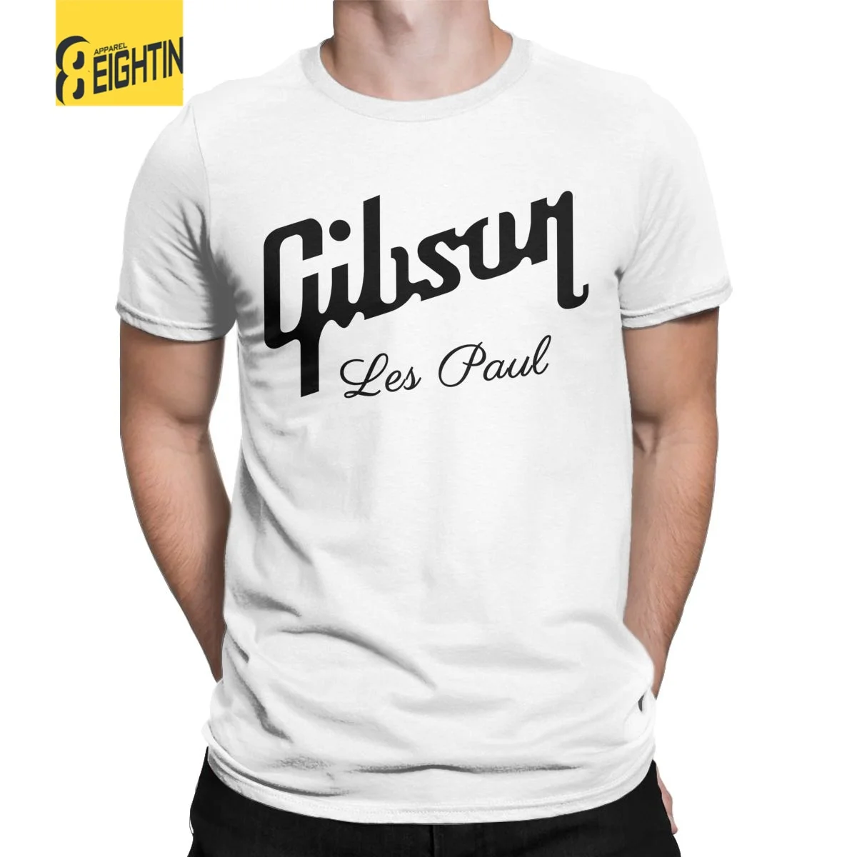 Guitar Gibsones T Shirt Men Cotton Awesome T-Shirt Round Collar Tee Shirt Short Sleeve Clothing Gift Idea