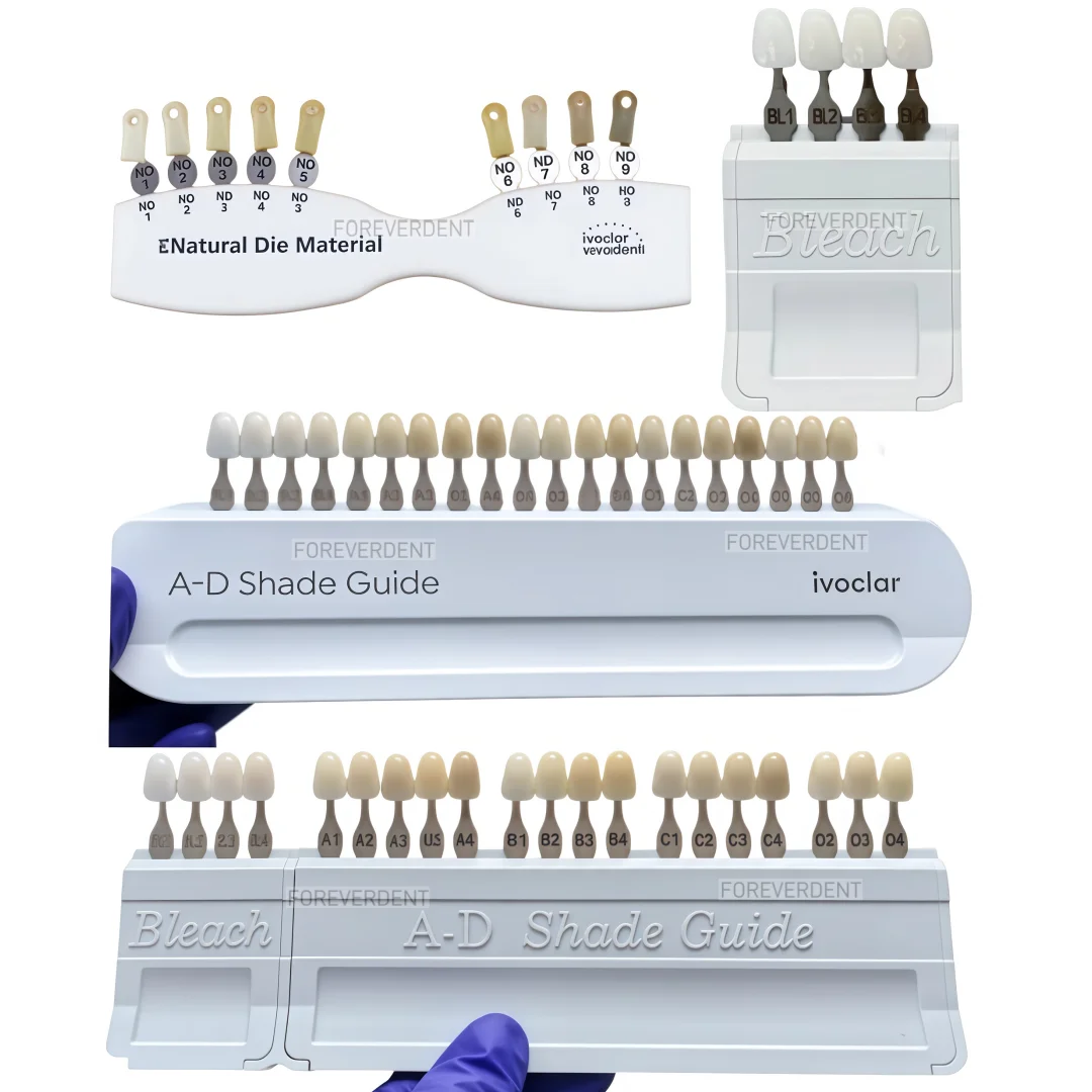 

Dental A-D Bleached Shade Guide Bleach Chart 4/9/20 Colors Teeth Whitening Based Vita BL1/2/3/4