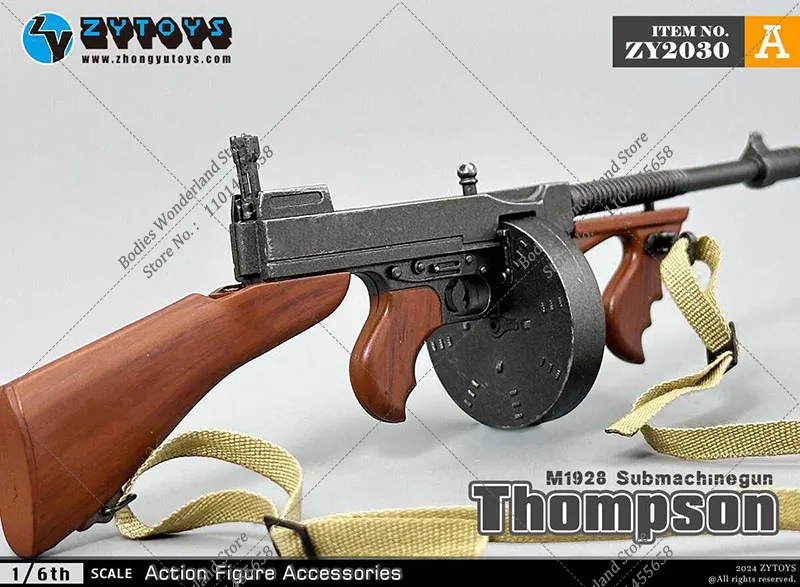 In Voorraad ZYTOYS ZY2030 1/6 Schaal Soldaat Wapen Accessoires M1928 M1928A1 Militaire Machinepistool voor 12Inch Action Figure