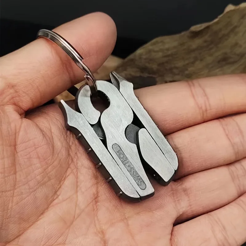 Swiss Tech EDC Gadgets กลางแจ้ง Mini แบบพกพาคีมสแตนเลส Multi-tool ไขควง