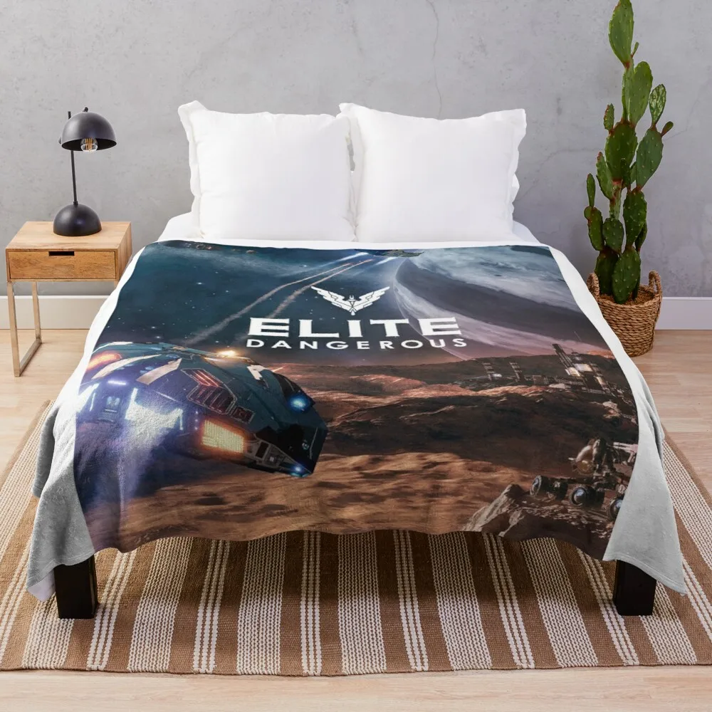 Elite Dangerous World Next Door Throw Blanket Retro Blankets Cute Blanket Plaid