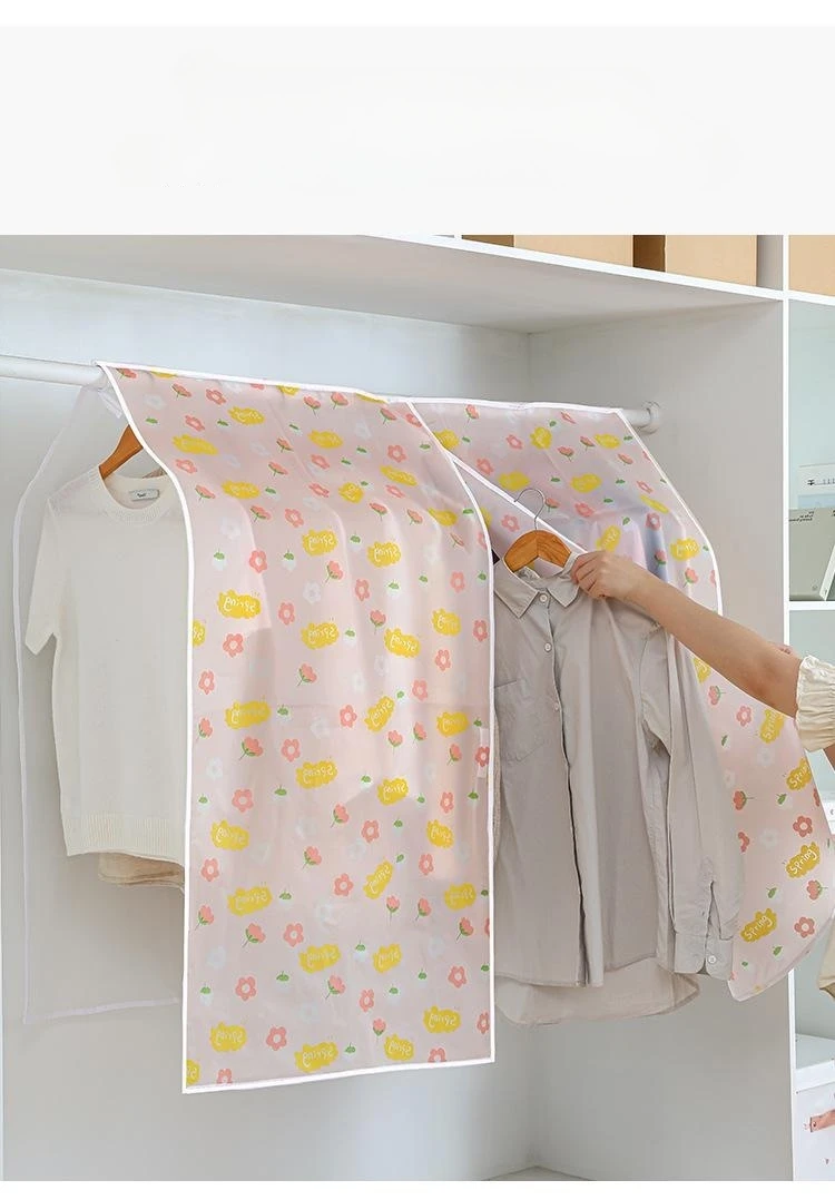 Thickened three-dimensional hanging dust cover clothes dust bag storage bag home transparent waterproof material