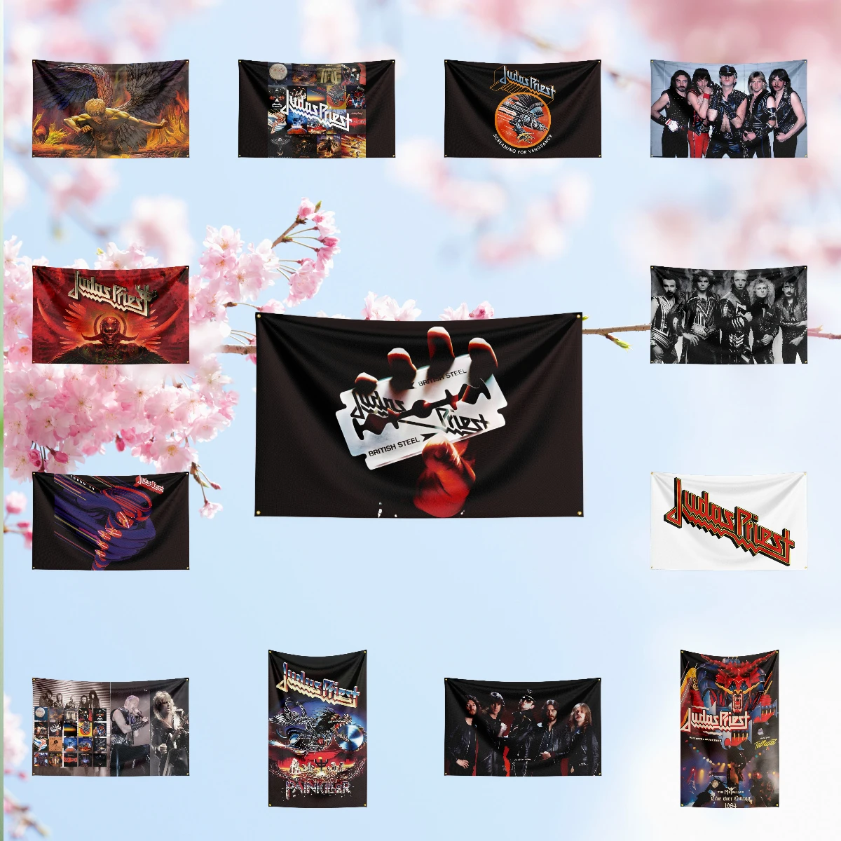 Music Band Flag for J-Ju-da-s P-Pr-ie-s-t Fans Banner campaign gathering apartment porch Decor backdrop
